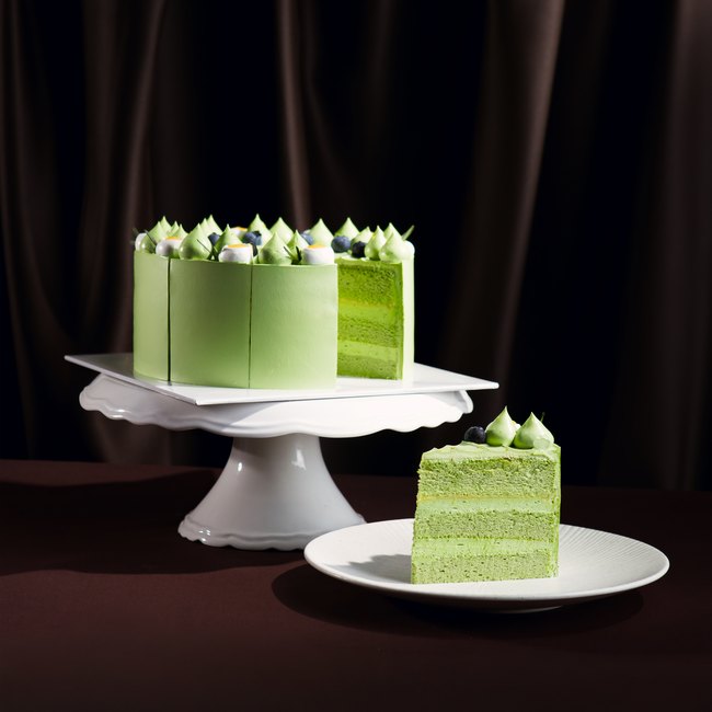 Matcha Yuzu Cake Slice