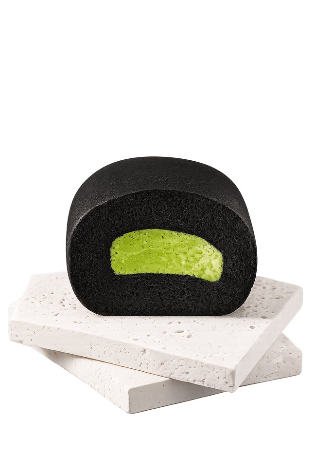 Charcoal Matcha Swiss Roll